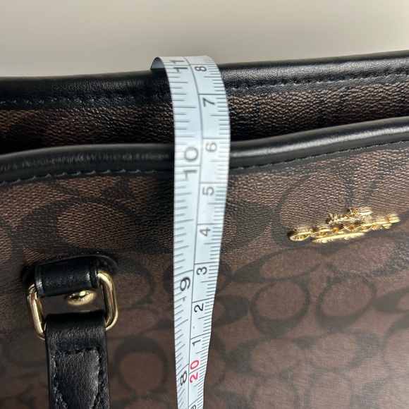 Coach Signature Brown and Black Tote with Wallet - Picture 15 of 16